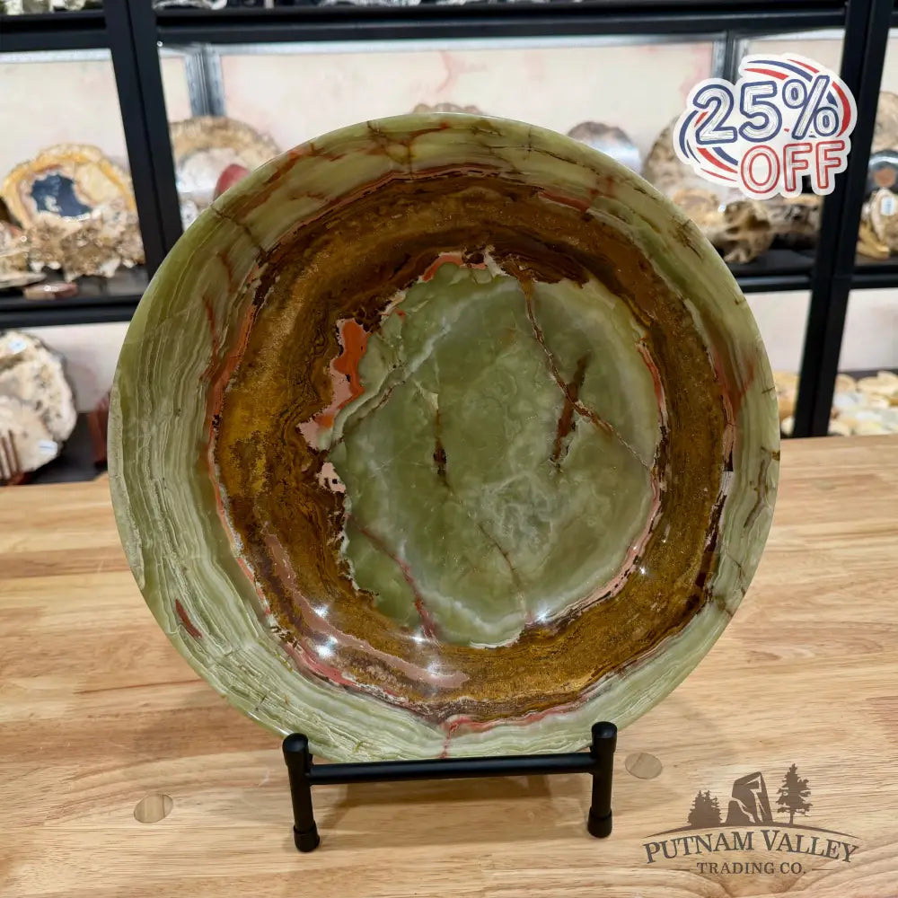 Reserve Green Banded Calcite Bowl 12’’ Bowl