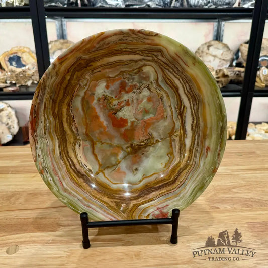 Reserve Green Banded Calcite Bowl 12’’ Bowl