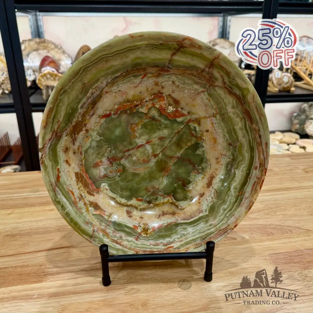 Reserve Green Banded Calcite Bowl 12’’ Bowl