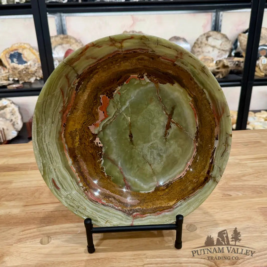 Reserve Green Banded Calcite Bowl 12’’ Bowl