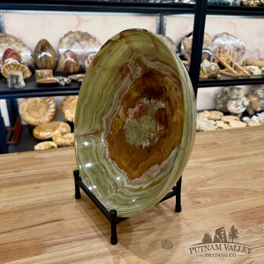 Reserve Green Banded Calcite Bowl 12’’ Bowl