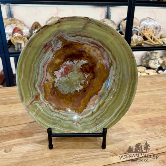 Reserve Green Banded Calcite Bowl 12’’ Bowl