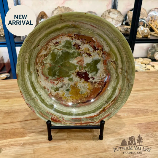 Reserve Green Banded Calcite Bowl 12’’ Bowl