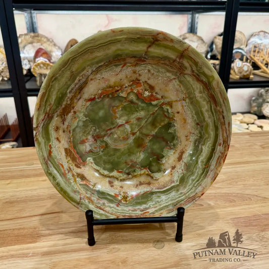 Reserve Green Banded Calcite Bowl 12’’ Bowl