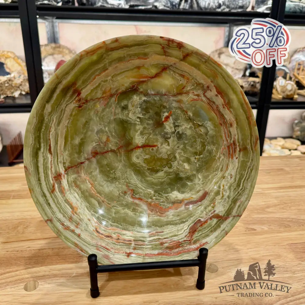 Reserve Green Banded Calcite Bowl 12’’ Bowl