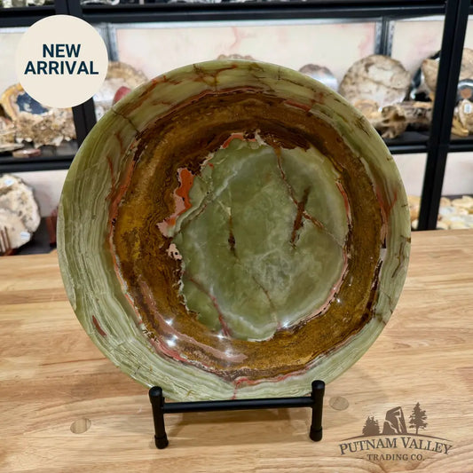 Reserve Green Banded Calcite Bowl 12’’ Bowl