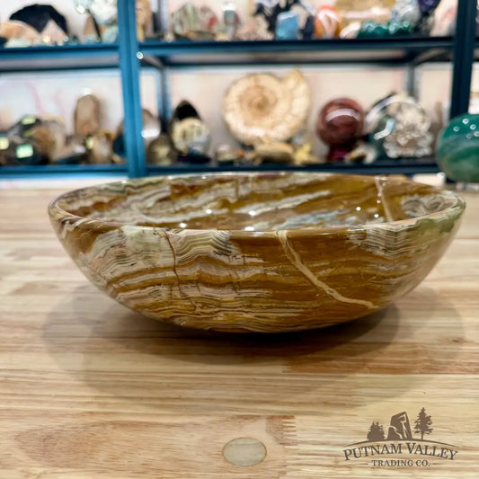 Reserve Green Banded Calcite Bowl 12’’ - Bowl