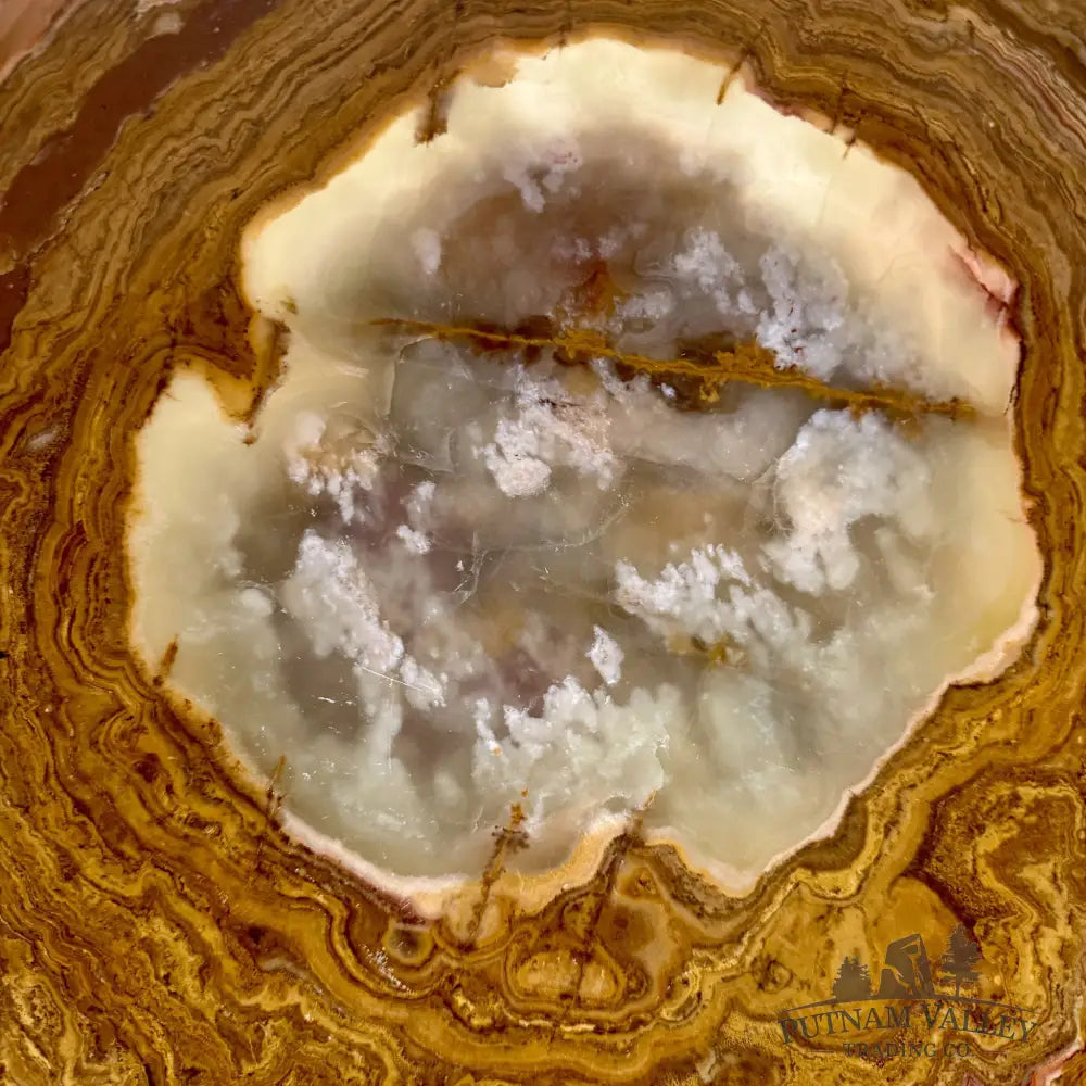 Reserve Green Banded Calcite Bowl Statement 13.8’’ - Bowl