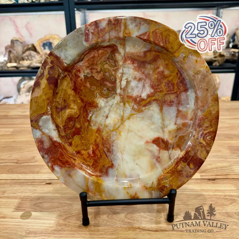 Reserve Green Banded Calcite Platter 12’’ Plate