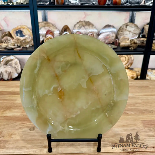 Reserve Green Banded Calcite Platter 12’’ Plate