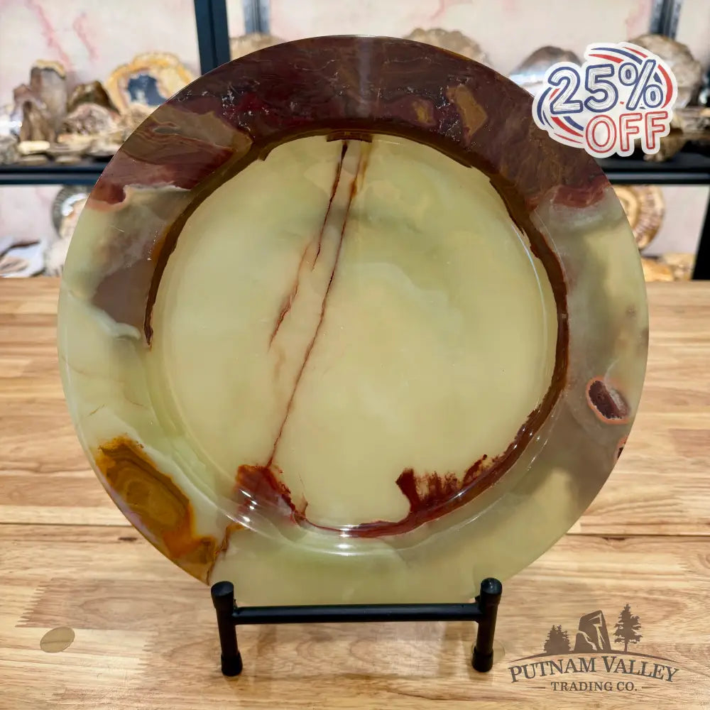 Reserve Green Banded Calcite Platter 12’’ Plate