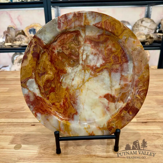 Reserve Green Banded Calcite Platter 12’’ Plate