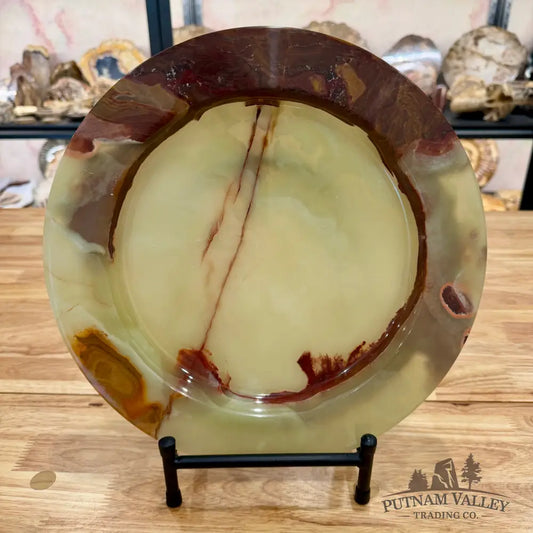 Reserve Green Banded Calcite Platter 12’’ Plate