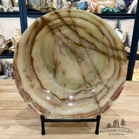 Reserve Green Banded Calcite Bowl 14’’ - Bowl