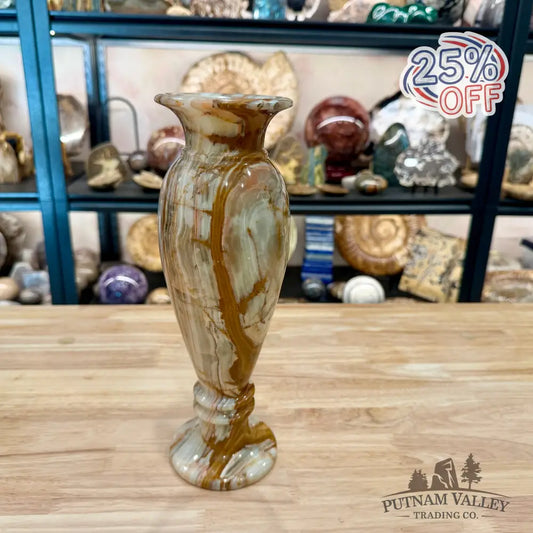 Reserve Green Banded Calcite Vase - Vase