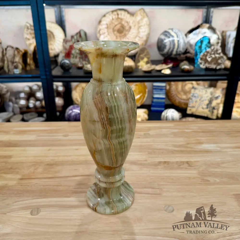 Reserve Green Banded Calcite Vase 2 - Vase