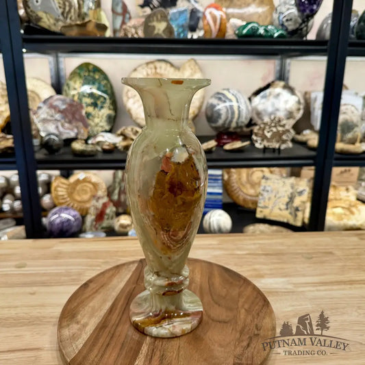 Reserve Green Banded Calcite Vase - Vase