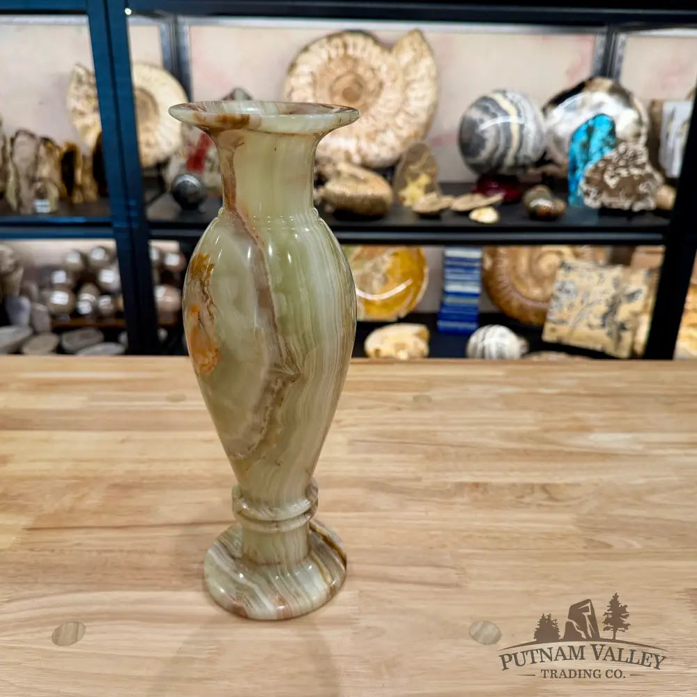 Reserve Green Banded Calcite Vase 1 - Vase