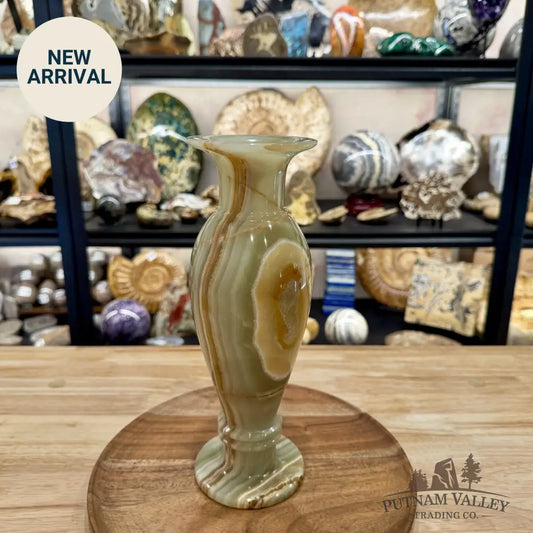 Reserve Green Banded Calcite Vase - Vase
