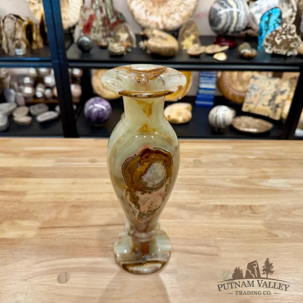Reserve Green Banded Calcite Vase 1 - Vase