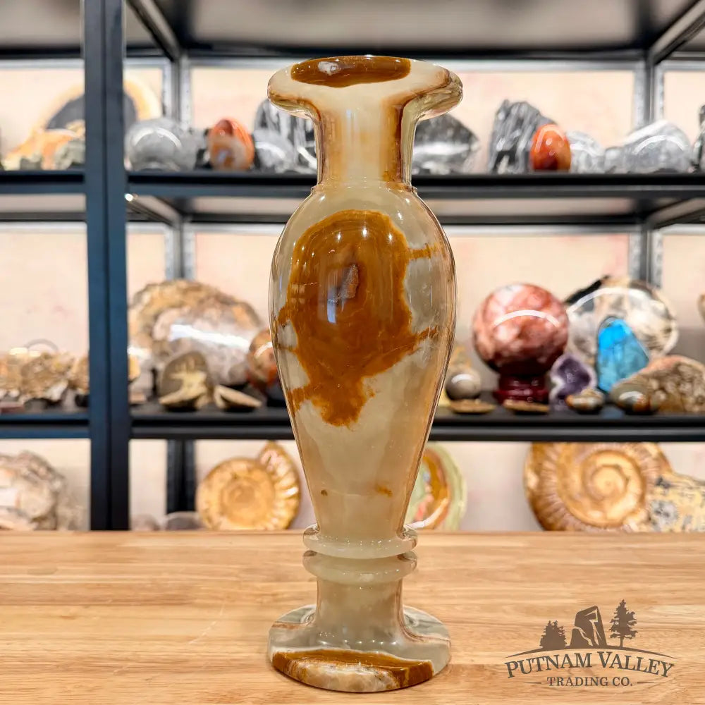 Reserve Green Banded Calcite Vase - Vase