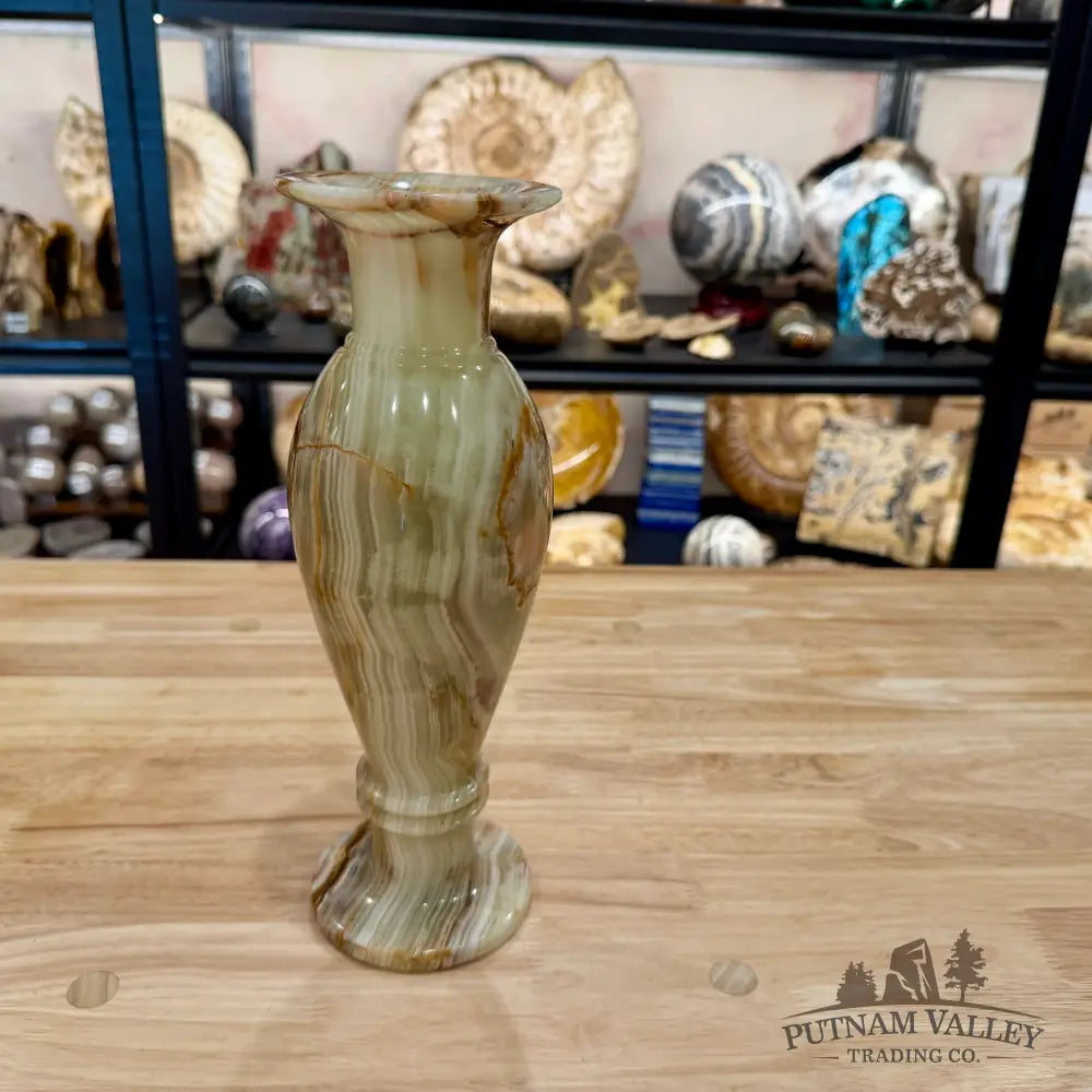 Reserve Green Banded Calcite Vase 1 - Vase
