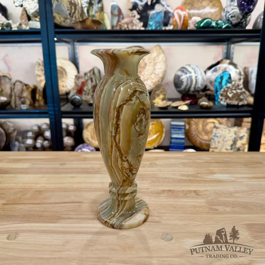 Reserve Green Banded Calcite Vase 3 - Vase