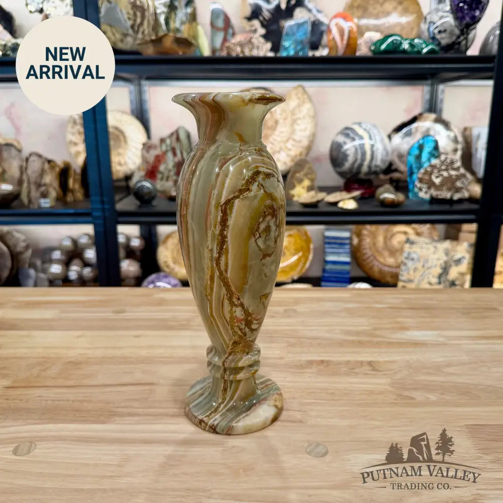 Reserve Green Banded Calcite Vase 3 - Vase