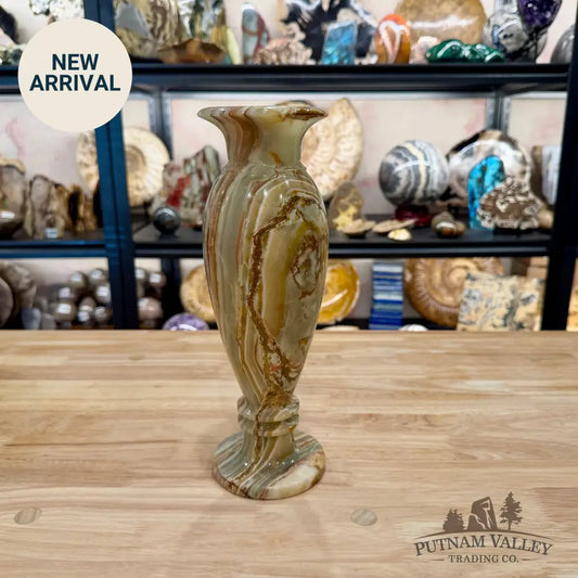 Reserve Green Banded Calcite Vase 3 - Vase