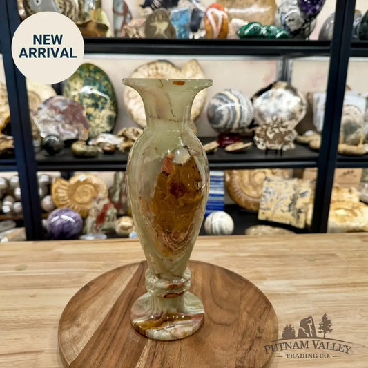 Reserve Green Banded Calcite Vase - Vase