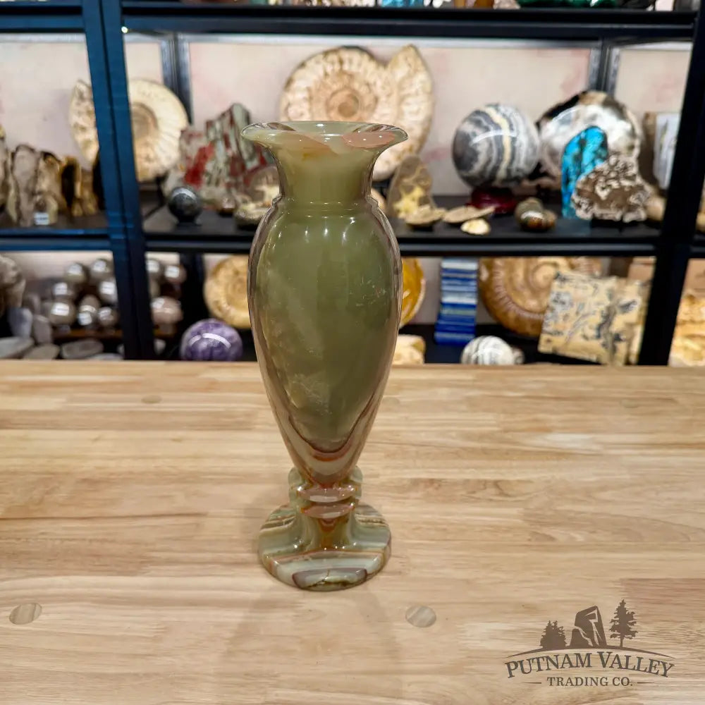 Reserve Green Banded Calcite Vase 3 - Vase