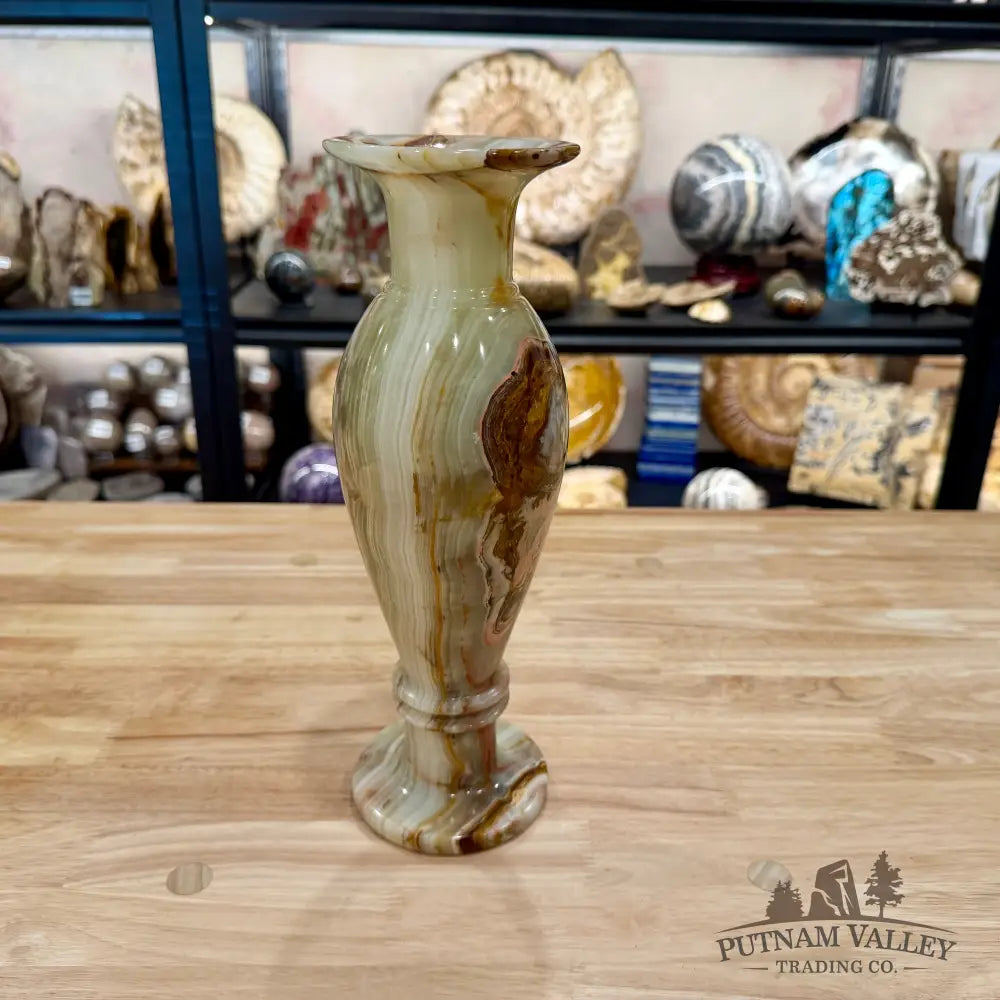 Reserve Green Banded Calcite Vase 1 - Vase