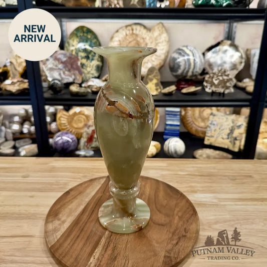 Reserve Green Banded Calcite Vase - Vase