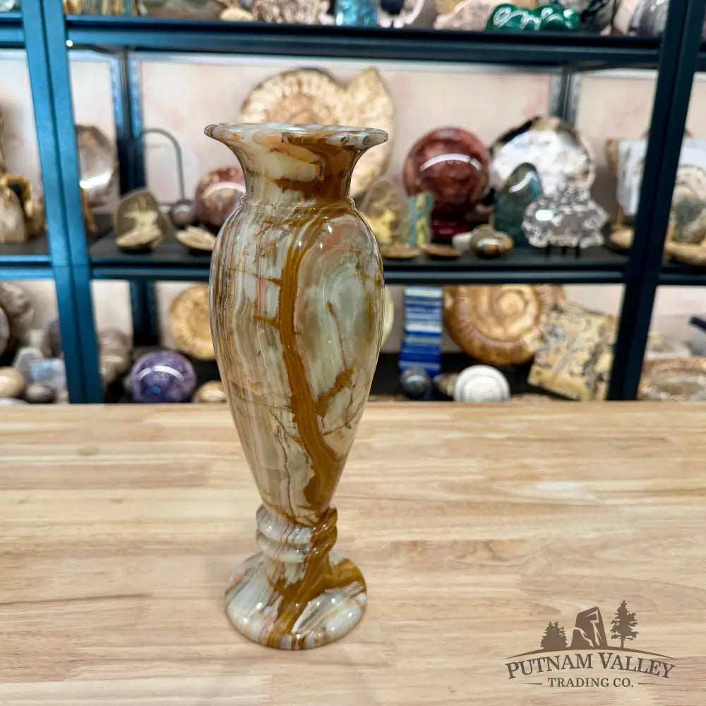 Reserve Green Banded Calcite Vase - Vase