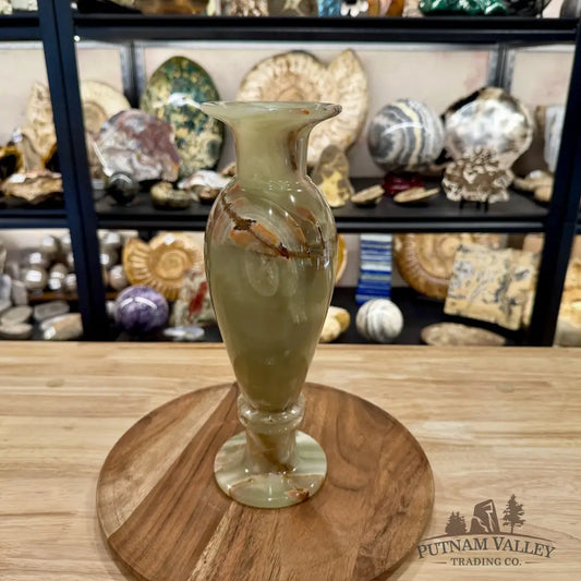 Reserve Green Banded Calcite Vase - Vase