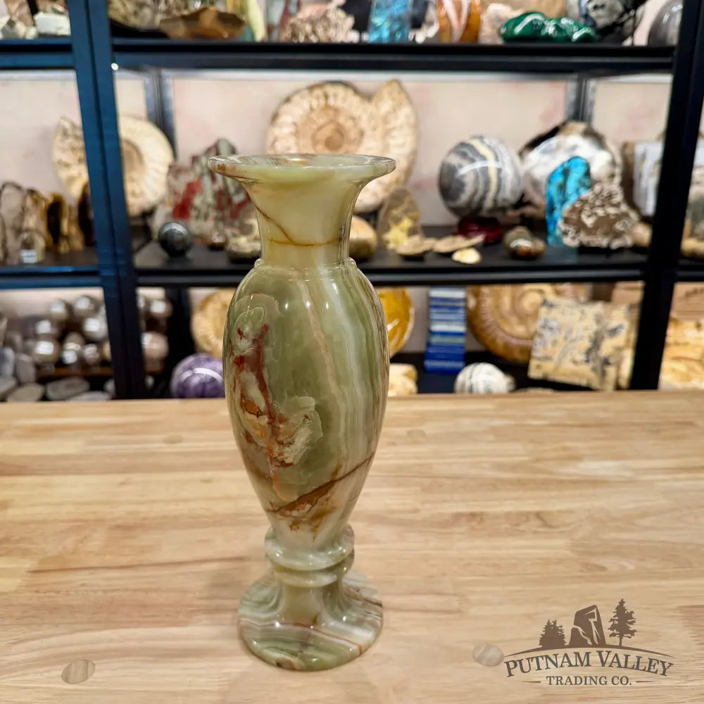 Reserve Green Banded Calcite Vase 2 - Vase