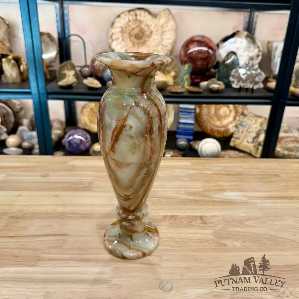 Reserve Green Banded Calcite Vase - Vase