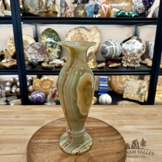 Reserve Green Banded Calcite Vase - Vase