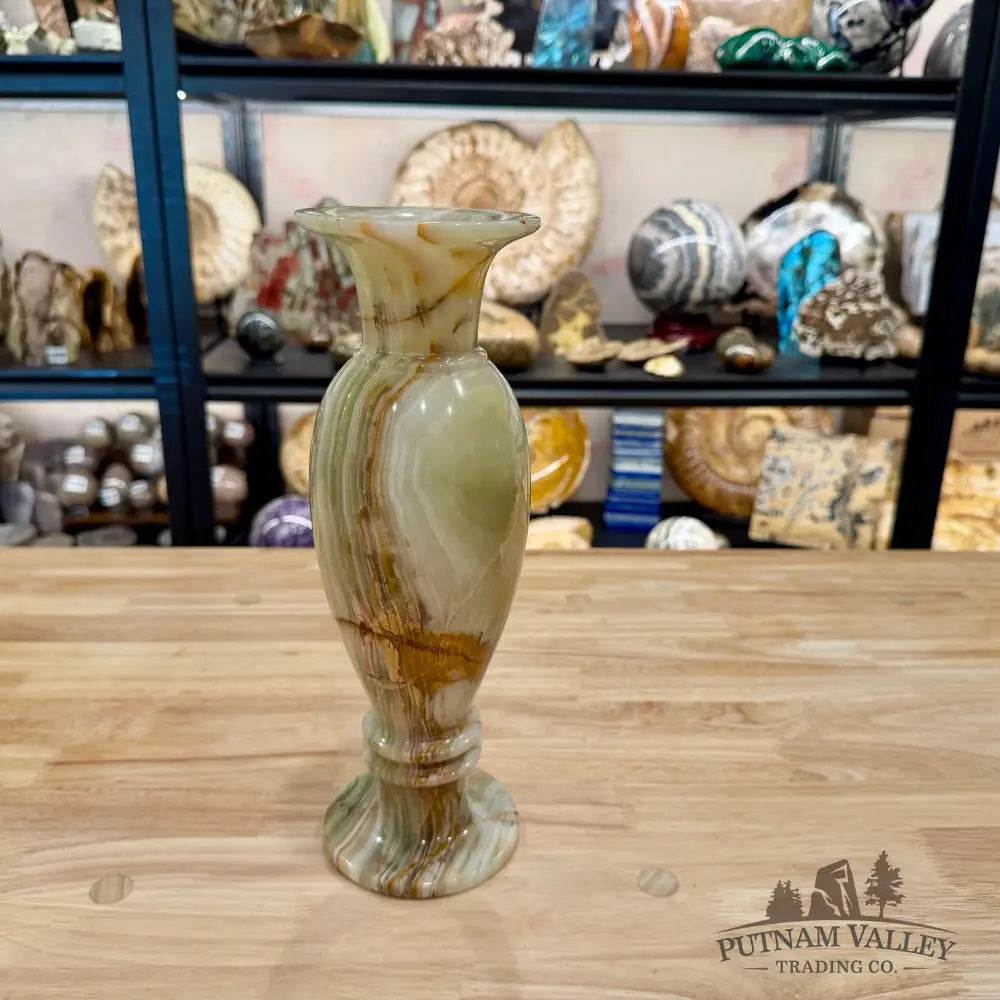 Reserve Green Banded Calcite Vase 2 - Vase