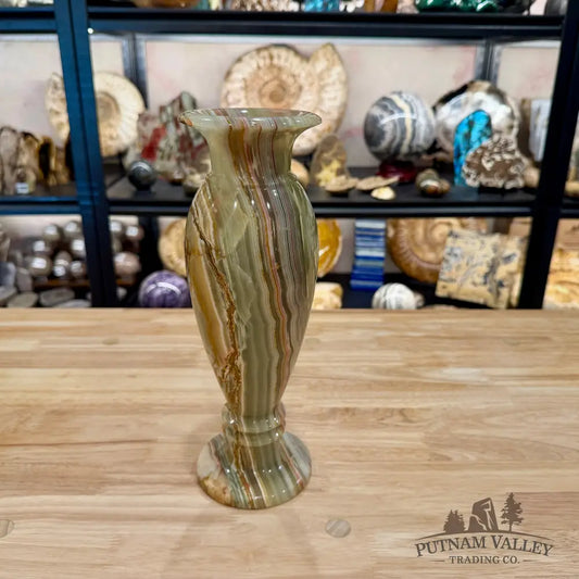 Reserve Green Banded Calcite Vase 3 - Vase