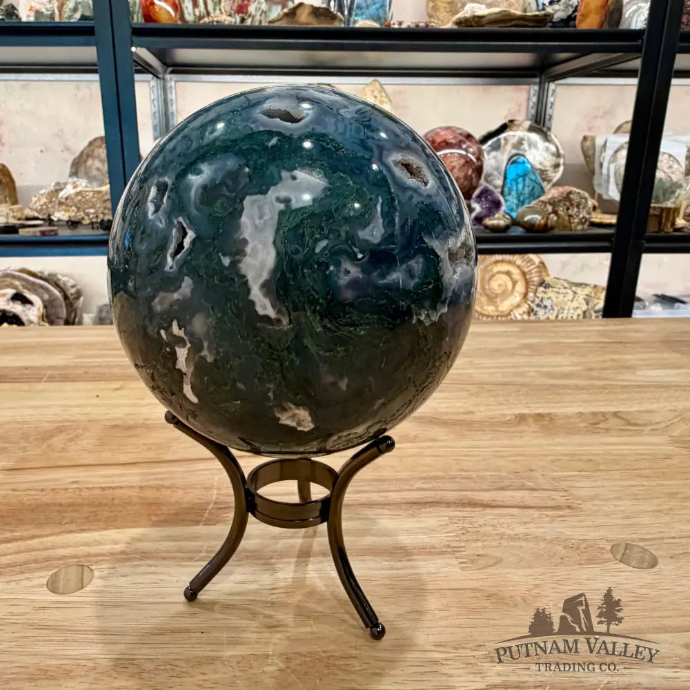 Reserve Green Moss Agate Sphere ?’ - Sphere