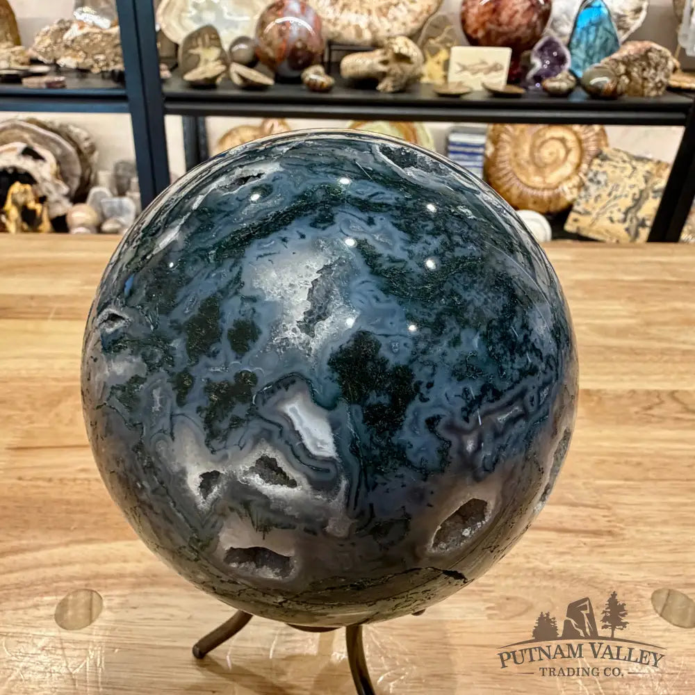 Reserve Green Moss Agate Sphere ?’ - Sphere