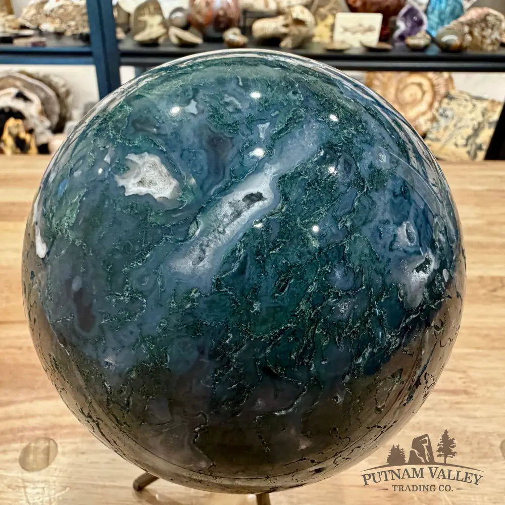 Reserve Green Moss Agate Sphere ?’ - Sphere