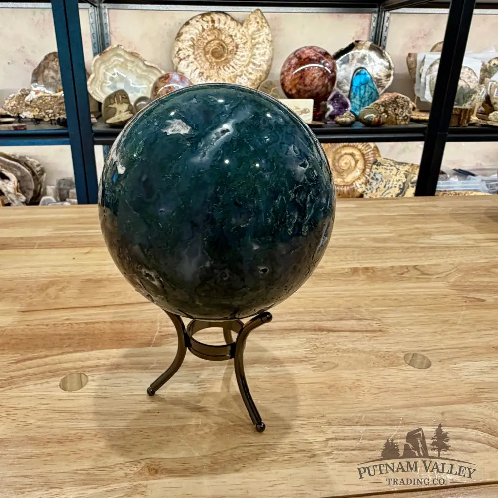 Reserve Green Moss Agate Sphere ?’ - Sphere