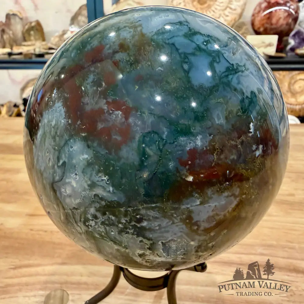 Reserve Green Moss Agate Sphere 5.24’’ - Sphere