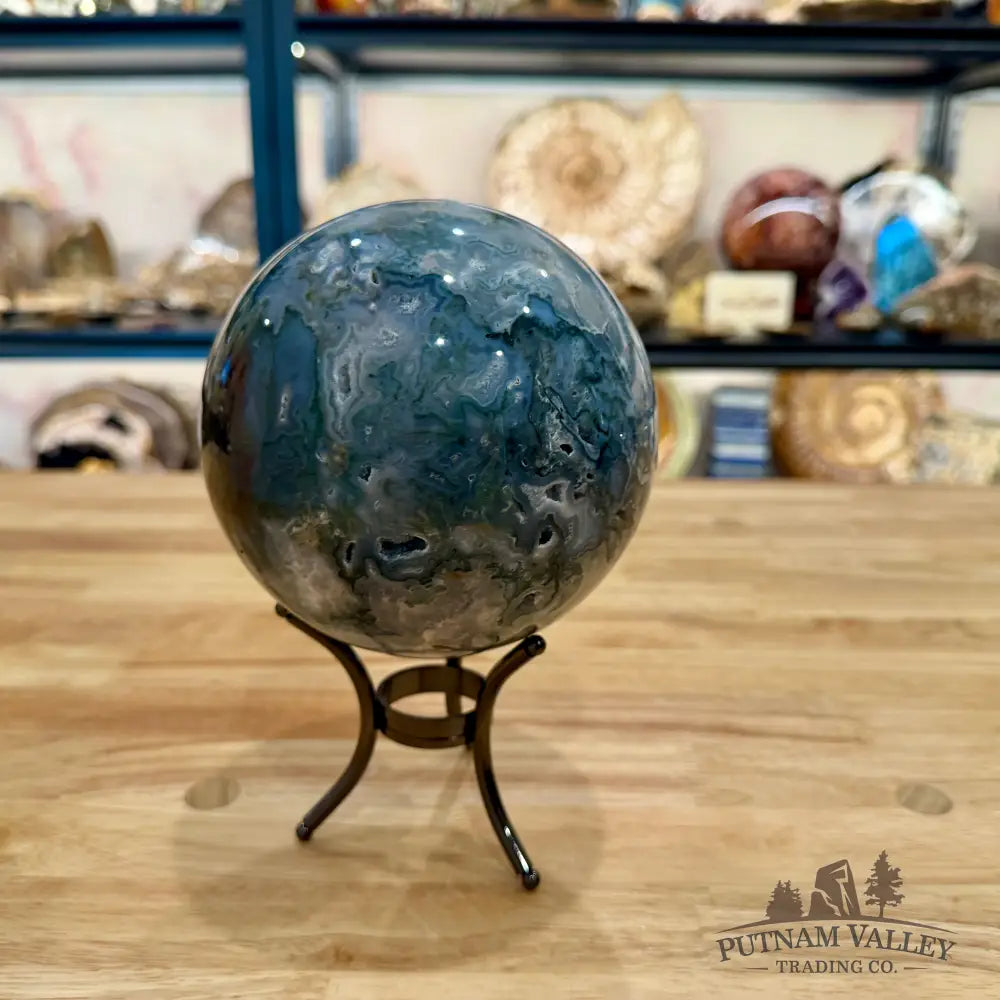 Reserve Green Moss Agate Sphere 5.24’’ - Sphere