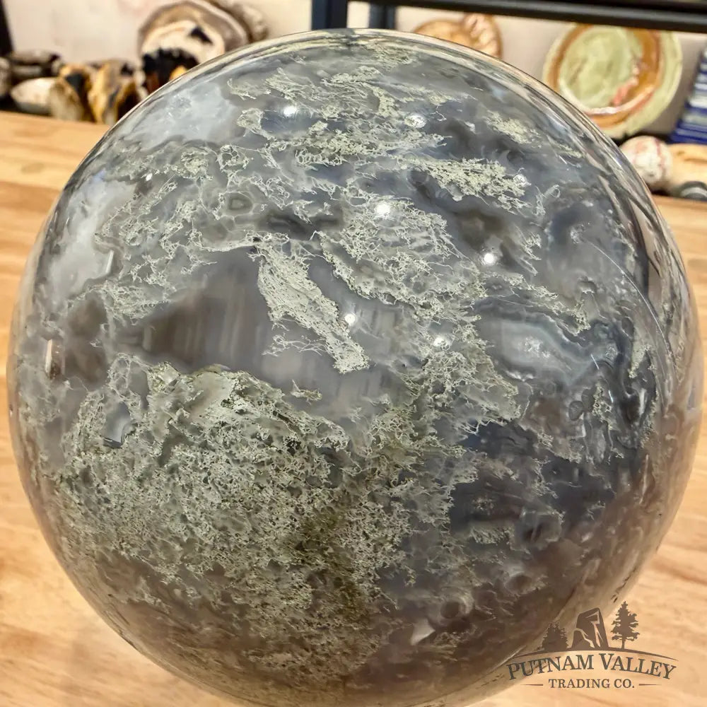 Reserve Green Moss Agate Sphere 5.54’’ - Sphere