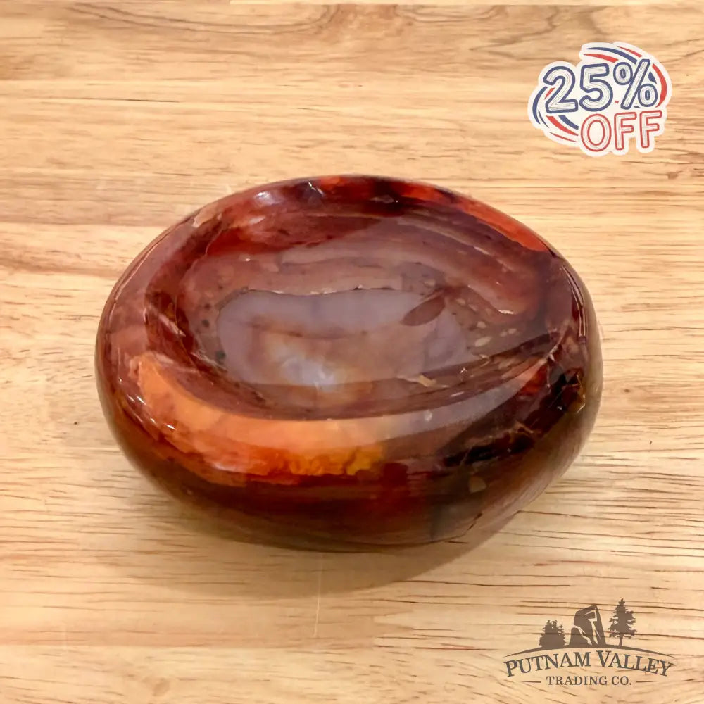 Reserve Handcrafted Carnelian Dish 3.42’’ Bowl