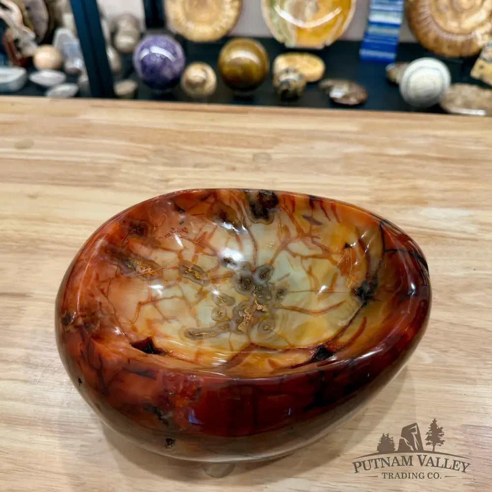 Reserve Handcrafted Carnelian Statement Bowl 8.58’’ | 9.6 lb - Bowl