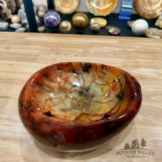 Reserve Handcrafted Carnelian Statement Bowl 8.58’’ | 9.6 lb - Bowl